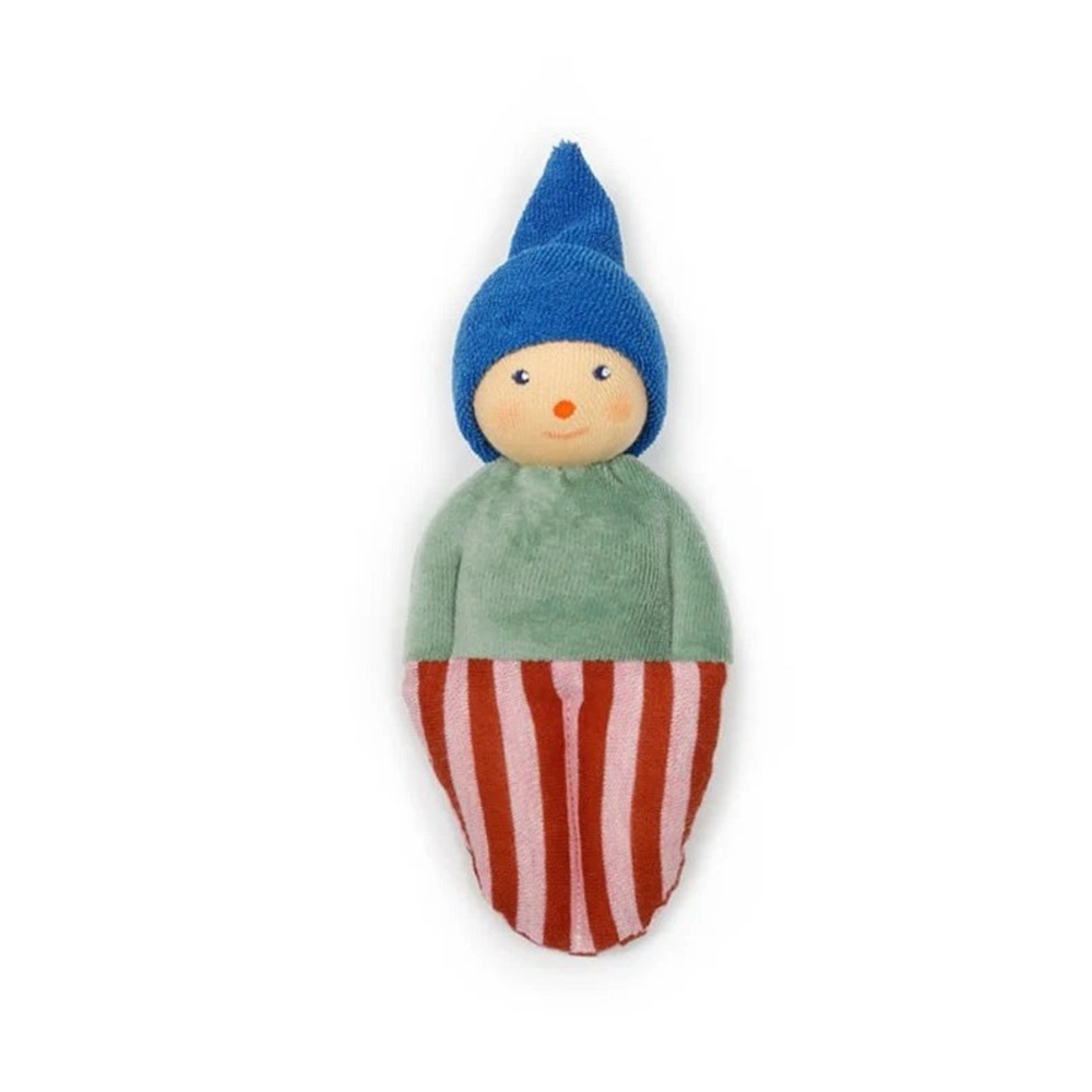 Nanchen Pocket Clown Rattle Doll with Blue Hat
